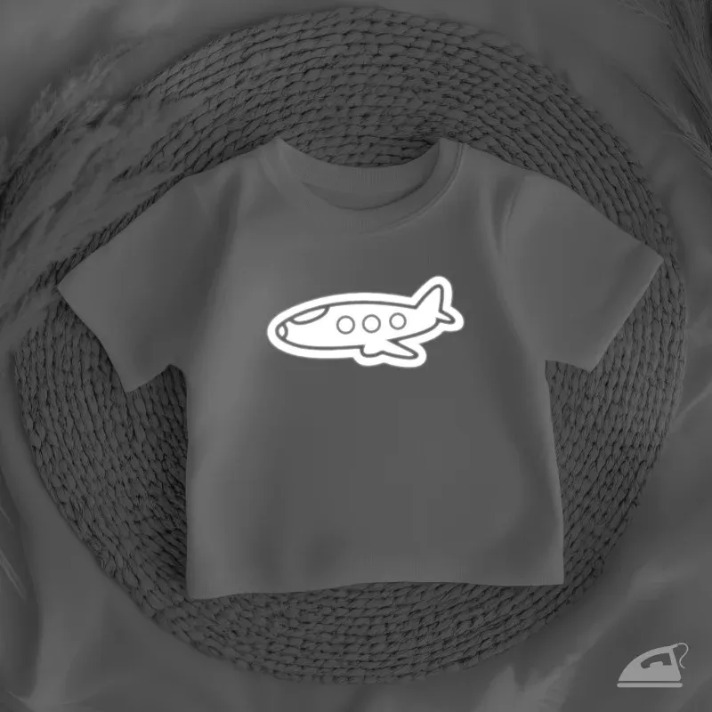 Reflexní nažehlovačky Letadlo na dětské oblečení.