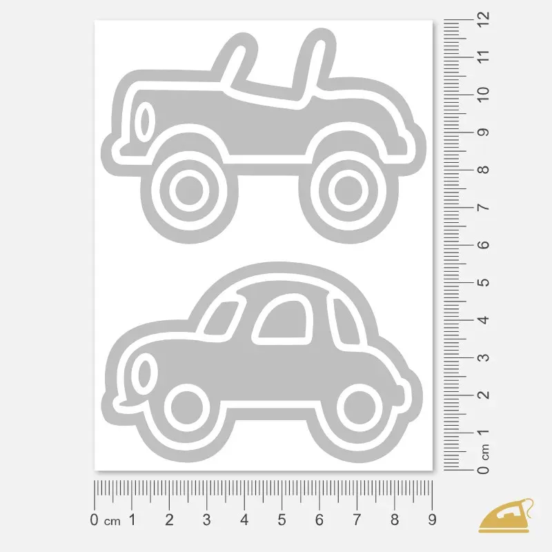 Reflexní nažehlovačky Auto a džíp pro děti a rodiče.