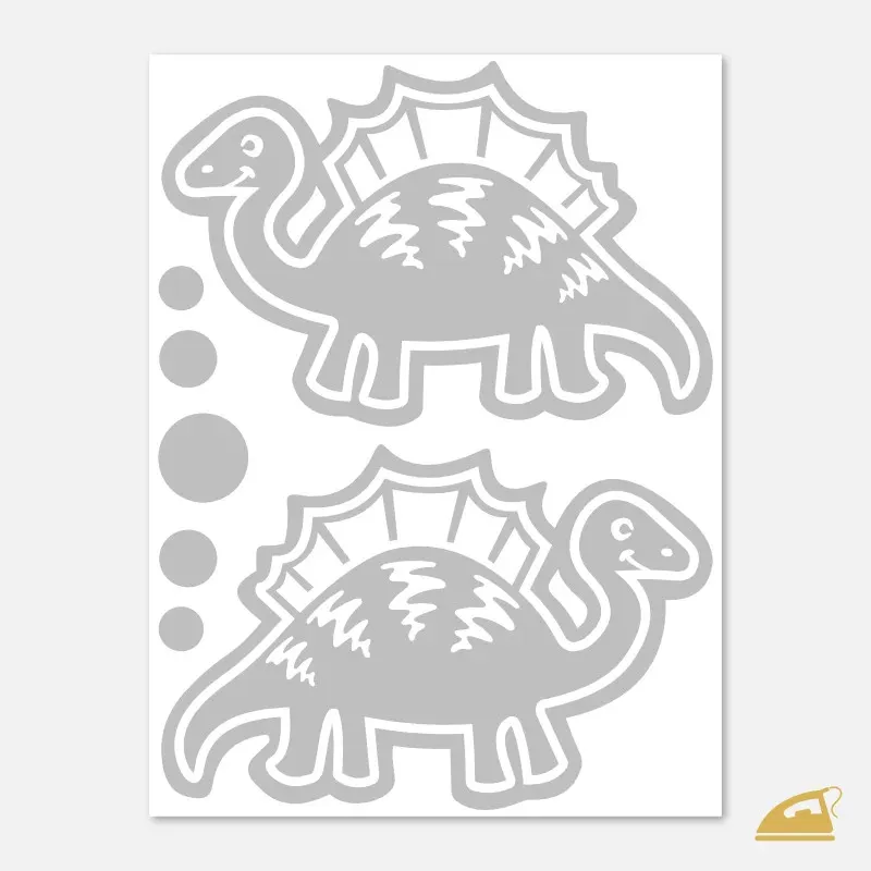 Reflexní nažehlovačky Stegosaurus pro malé děti.