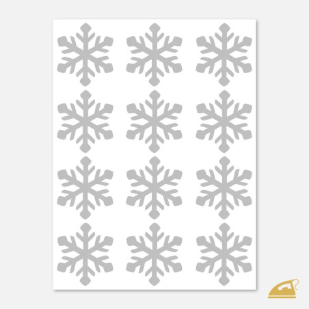 Reflexní nažehlovačky Vločka na oblečení pro děti i dospělé.