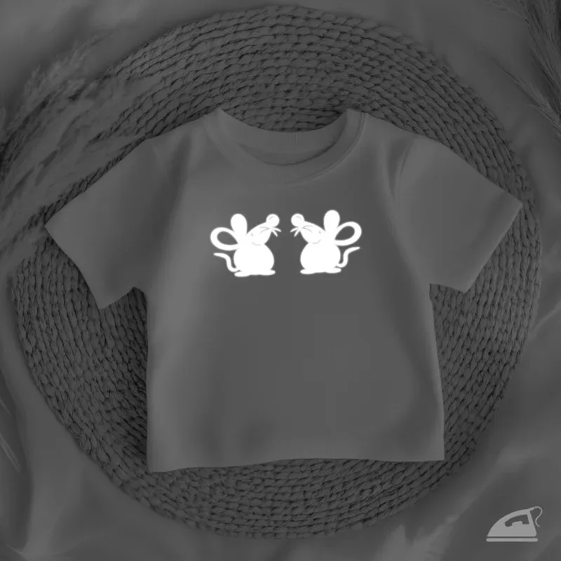 Reflexní nažehlovačky Myška pro bezpečnou cestu do školky.