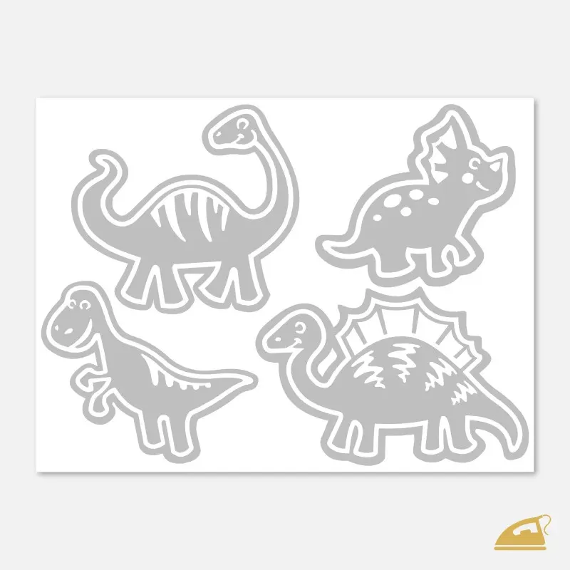 Reflexní nažehlovačky pro děti: Dino – Pravěká parta.