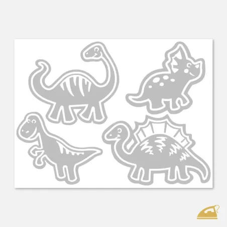 Reflexní nažehlovačky pro děti: Dino – Pravěká parta.