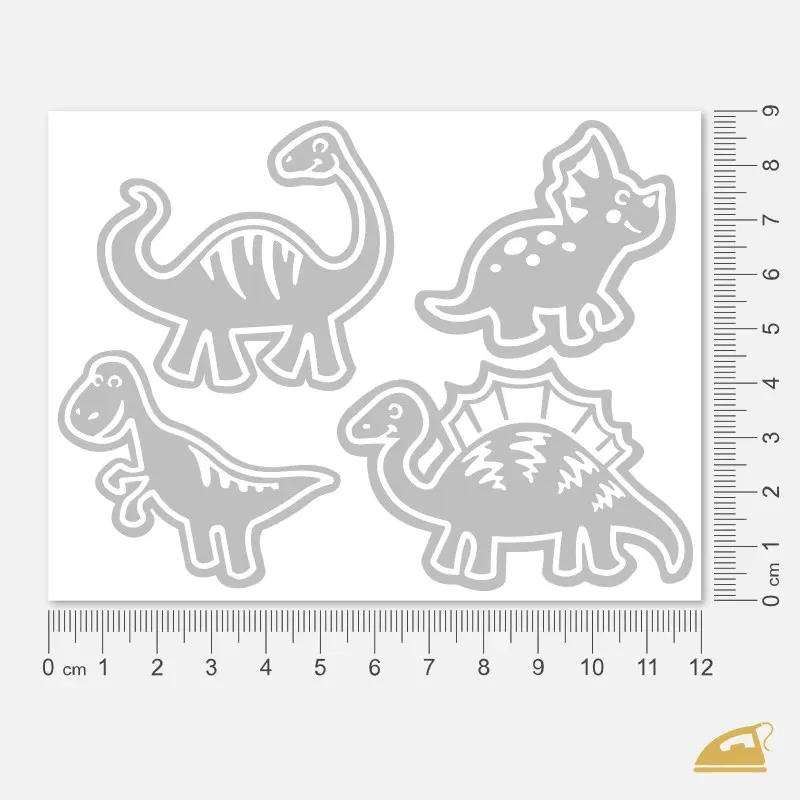 Reflexní nažehlovačky k domácímu nažehlení: Dino – Pravěká parta.