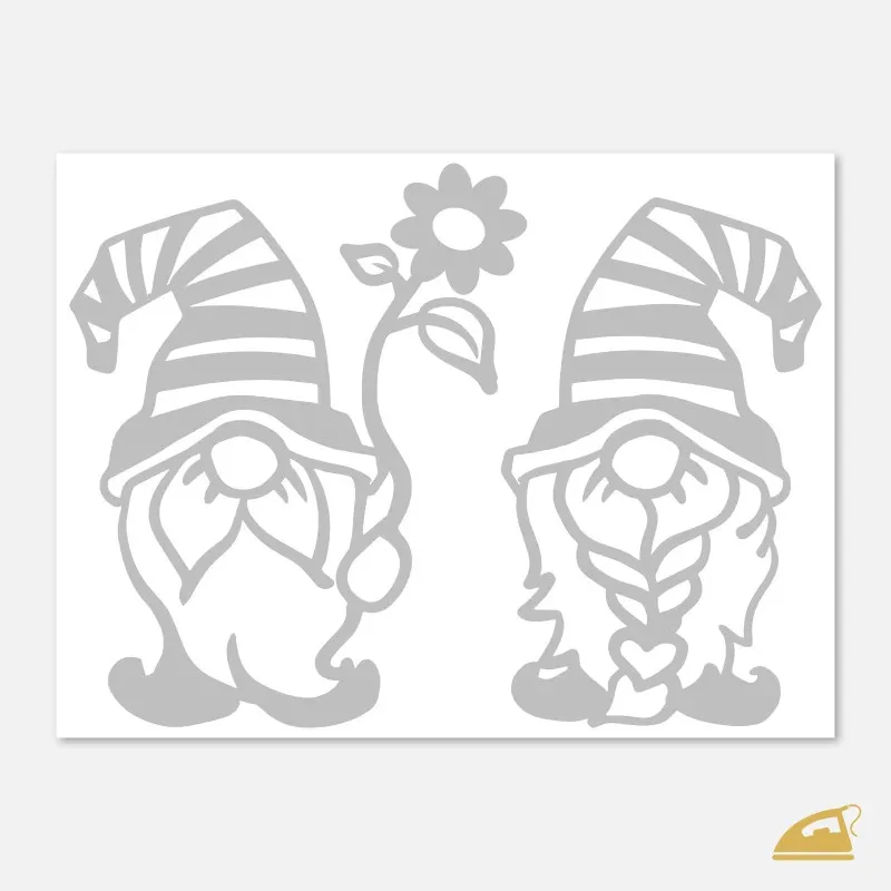 Reflexní nažehlovačky Gnomové – skřítci s čepicí (sada 2 ks).