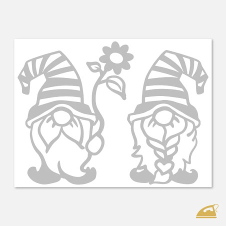 Reflexní nažehlovačky Gnomové – skřítci s čepicí (sada 2 ks).
