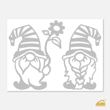 Reflexní nažehlovačky Gnomové – skřítci s čepicí (sada 2 ks).