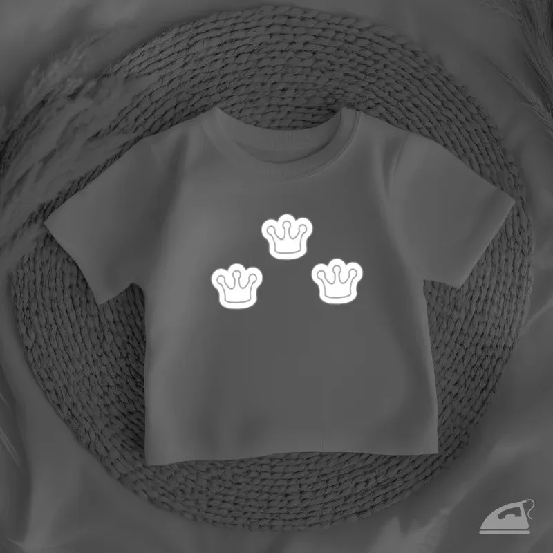 Reflexní nažehlovačky Korunka – na dívčí oblečení.