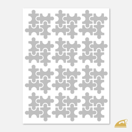 Reflexní nažehlovačky Puzzle – sada 12 ks pro děti i dospělé.