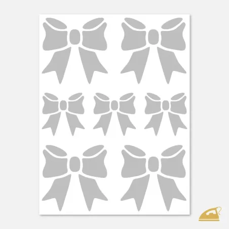 Reflexní nažehlovačky Mašličky – sada 7 ks (mix velikostí).