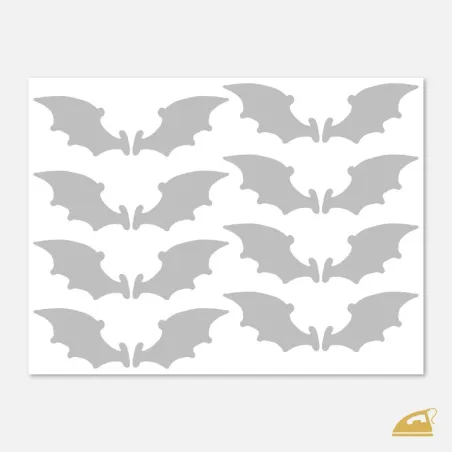 Reflexní nažehlovačky Dračí křídla – sada 8 ks pro dospělé i děti.