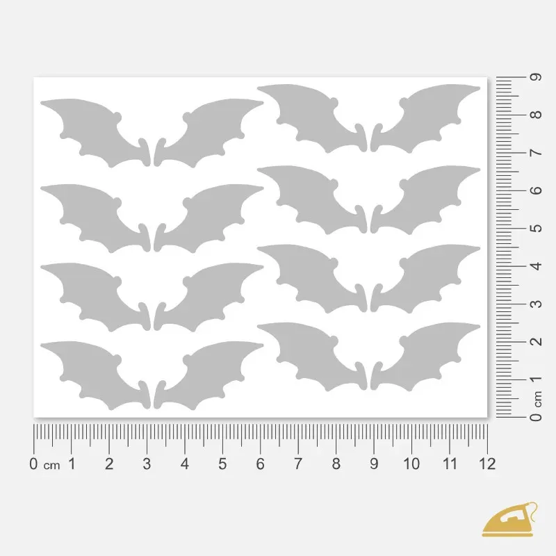 Reflexní nažehlovačky Dračí křídla – snadné nažehlení žehličkou.