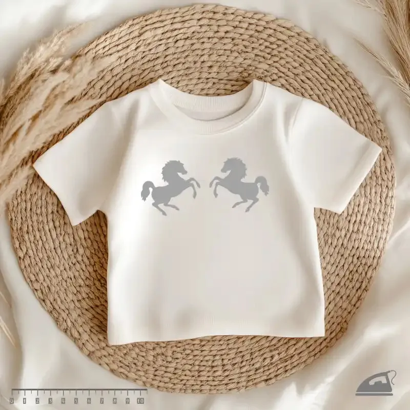 Reflexní nažehlovačky silueta koně – sada 6 ks pro děti i dospělé.