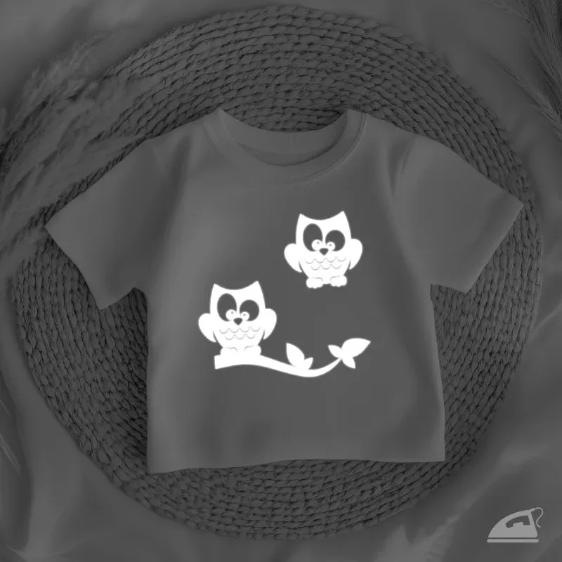 Reflexní nažehlovačky Noční sovy | na textil pro kluky i holčičky.
