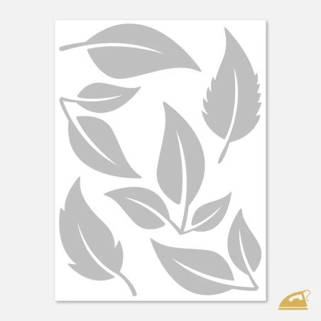 Reflexní nažehlovačky Přírodní listy – sada s botanickým motivem.