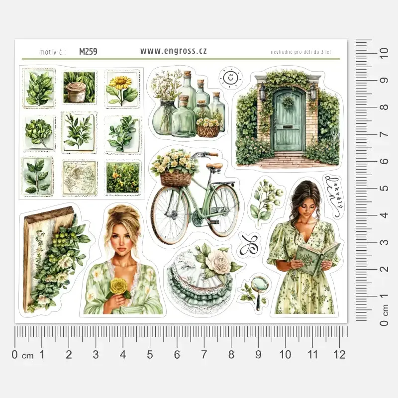 Samolepky do diáře - krása botanické zahrady.