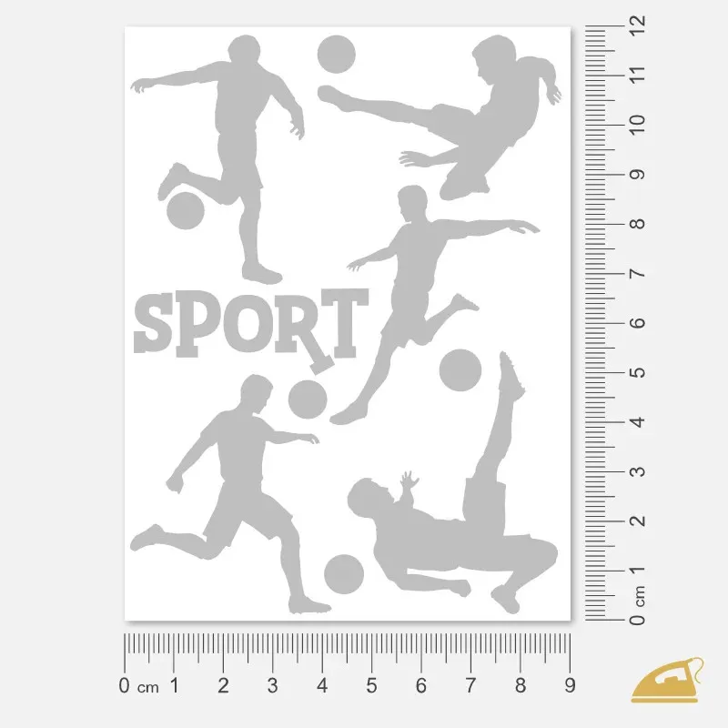 Reflexní nažehlovačky Fotbalisté v akci – snadné nažehlení žehličkou.