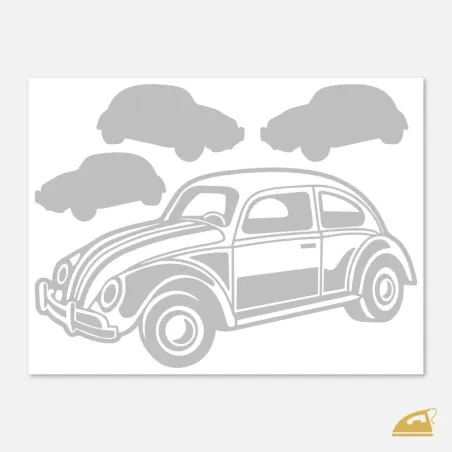 Reflexní nažehlovačky Veterán – Auto Brouk (sada 4 ks).