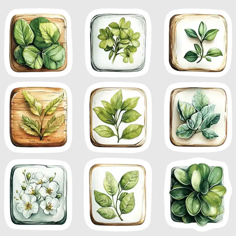 Samolepky Botanická zahrada - herbář.