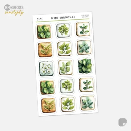 Samolepky Botanická zahrada - herbář.