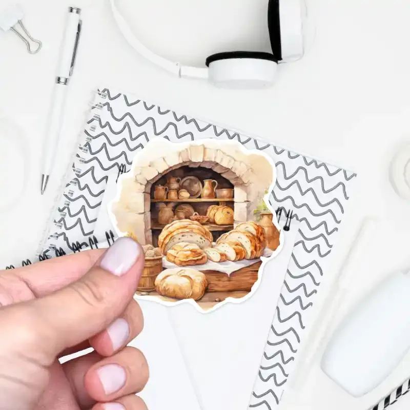 Samolepky do diáře Pečení chleba: Stará domácí pekárna.