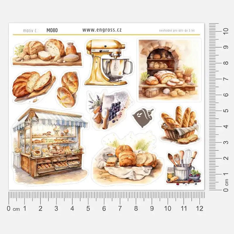 Samolepky pro bullet Pečení chleba: Pekařský stánek a trhy