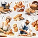 Samolepky do kuchařky Pečení chleba: Pekařské řemeslo.