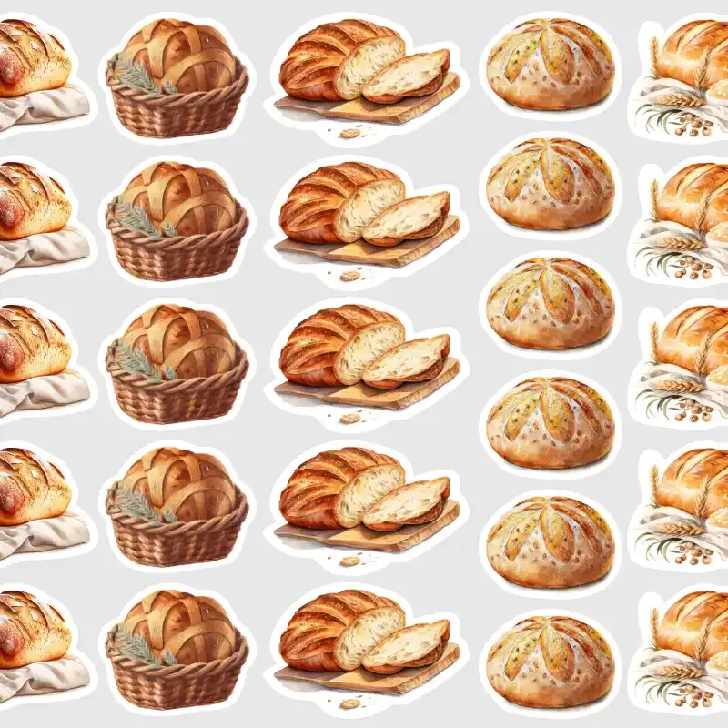 Samolepky do diáře i kuchařky: Bochníky chleba.