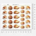 Samolepky do diáře: Bochníky chleba – 26 nálepek.
