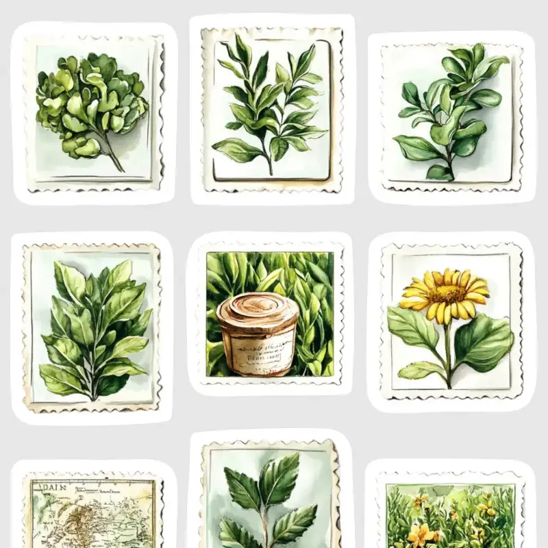 Samolepky Botanická zahrada - poštovní známky.