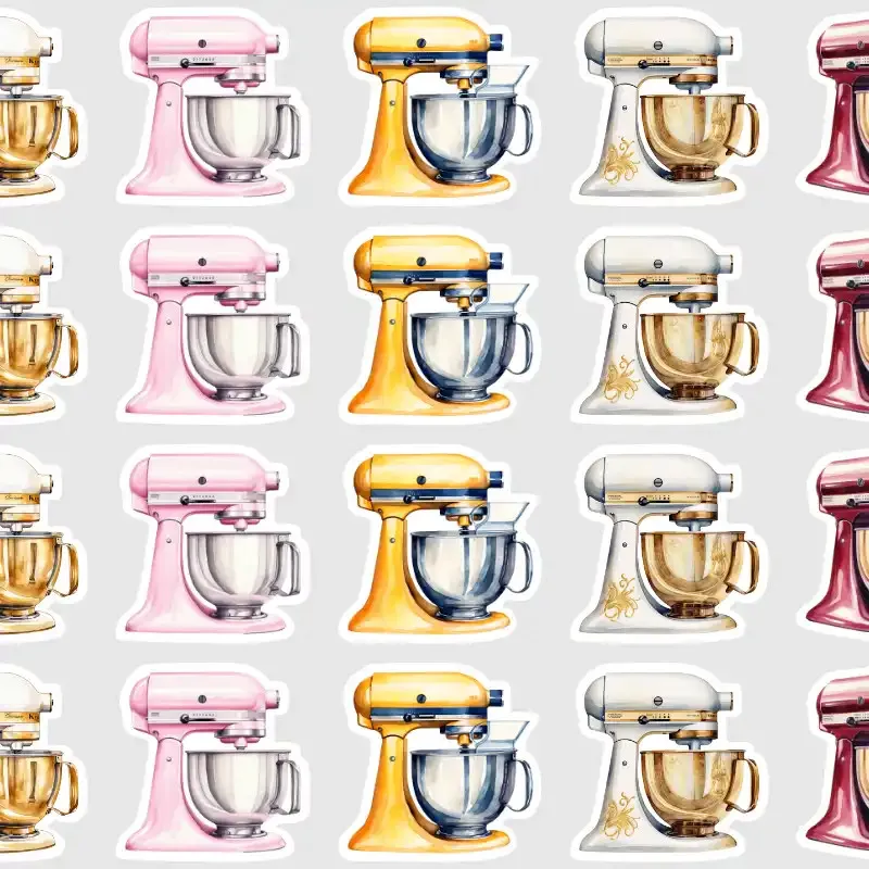 Samolepky do diáře: Kuchyňské roboty – 20 samolepke pro pečící dny.