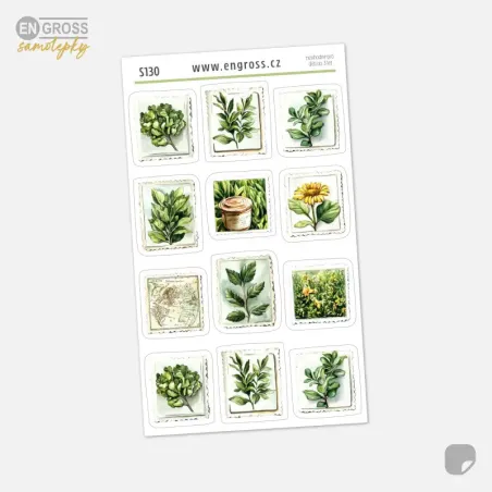 Samolepky Botanická zahrada - poštovní známky.