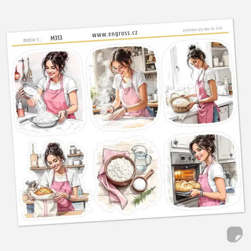 Samolepky do diáře: Umění pečení – Od kvásku k bochníku.