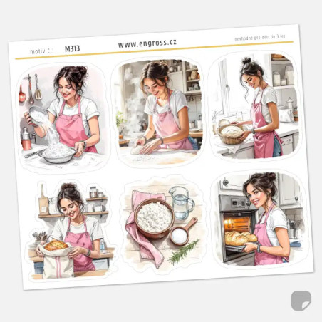 Samolepky do diáře: Umění pečení – Od kvásku k bochníku.