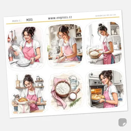 Samolepky do diáře: Umění pečení – Od kvásku k bochníku.