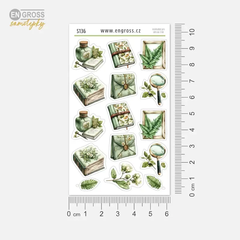 Samolepky do diáře - dámské květinové doplňky,