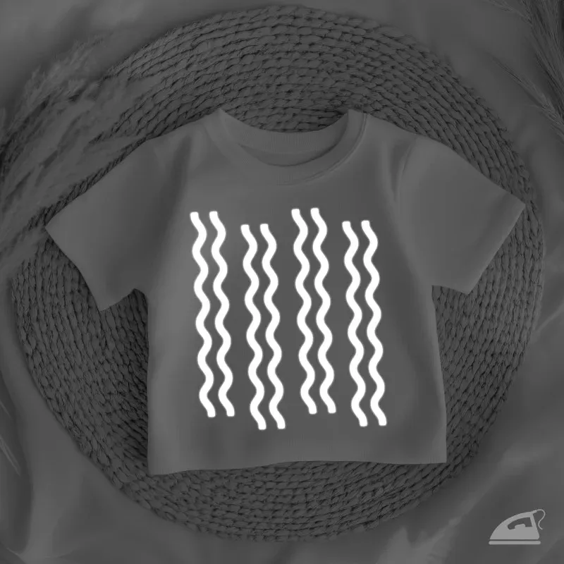 Reflexní nažehlovací vlnky – sada 10 ks ke zvýšení viditelnosti.