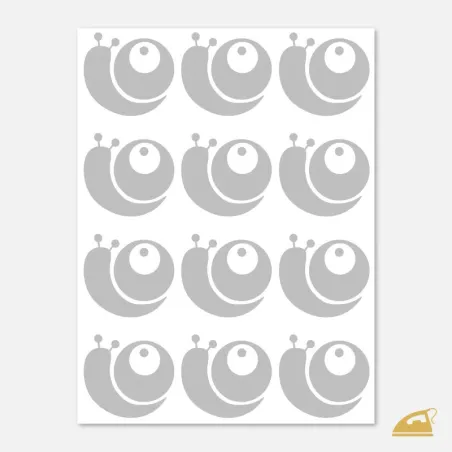 Reflexní nažehlovačky Šneci (12 ks) | Vtipné doplňky pro běžce