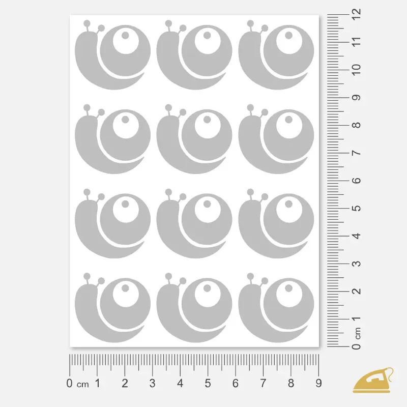 Reflexní nažehlovačky Šneci (12 ks) | Vtipné doplňky pro běžce