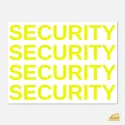 Neonový nažehlovací nápis SECURITY k domácímu nažehlení žehličkou - žlutý.