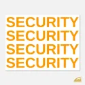 Neonový nažehlovací nápis SECURITY k domácímu nažehlení žehličkou - oranžový.