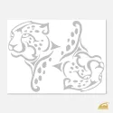Reflexní nažehlovačky Gepard – umělecký Tattoo design (sada 2 ks).
