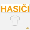 Velký neonový nažehlovací nápis HASIČI na záda – oranžový.