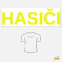 Velký neonový nažehlovací nápis HASIČI na záda – žlutý.
