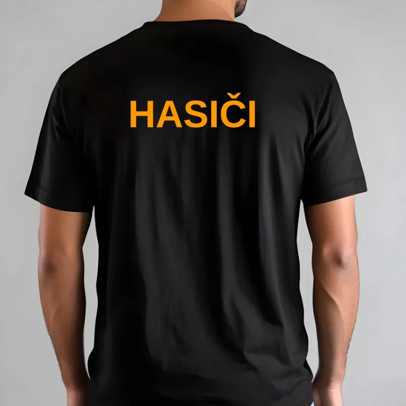 Velký neonový nažehlovací nápis HASIČI na záda – snadné nažehlení.