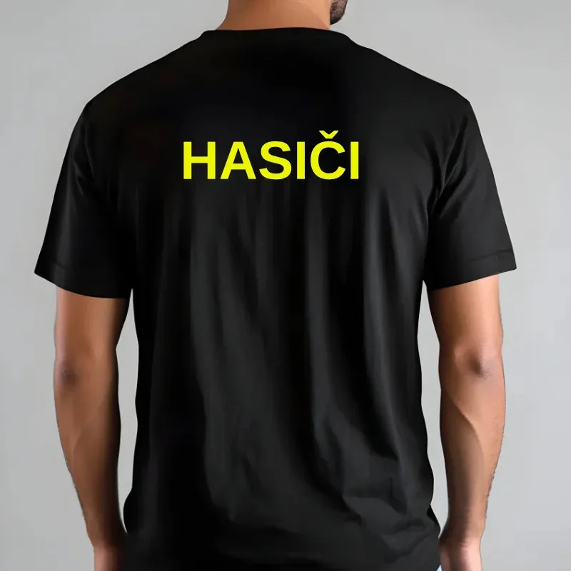 Velký neonový nažehlovací nápis HASIČI na záda – snadné nažehlení.