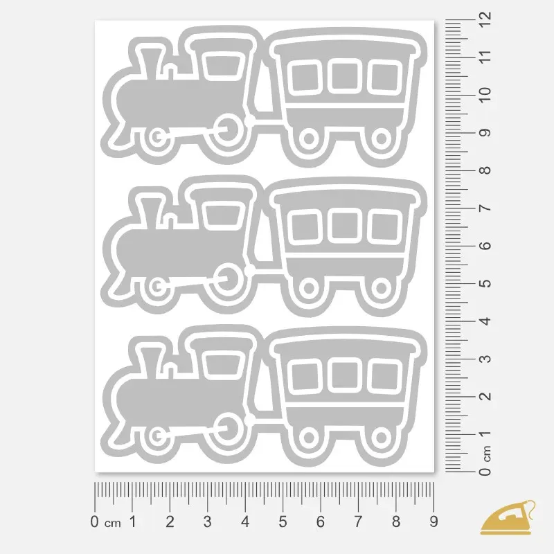 Reflexní nažehlovačky Veselé mašinky – snadné nažehlení na oblečení.