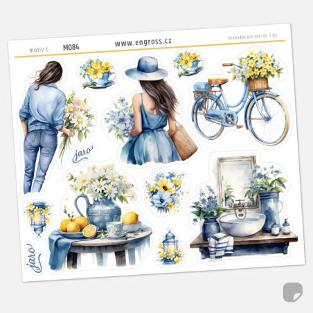 Samolepky do diáře Jarní víkend: Venkovská zátiší a květiny.