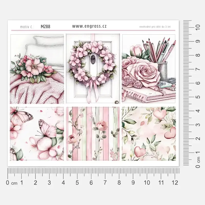 Plánovací samolepky do diáře livestyle s růžemi.