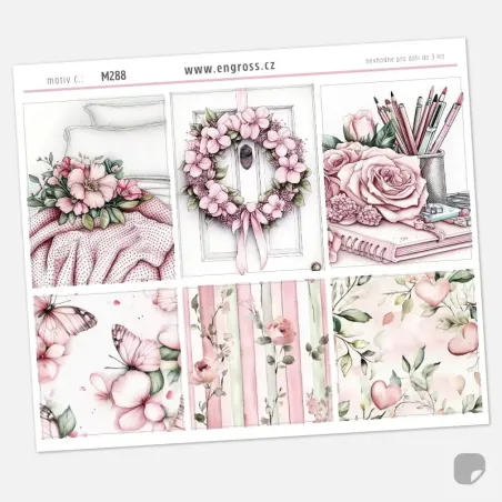 Plánovací květinové samolepky do diáře.